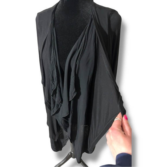 Phase Eight Black Flowy High Low with Open Relaxed Fit NWT Cardigan - Picture 9 of 16